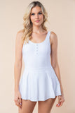White Birch Sleeveless Performance Knit Swim Dress - felvior