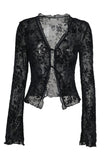 Double Tied Long Sleeve Blouse - felvior