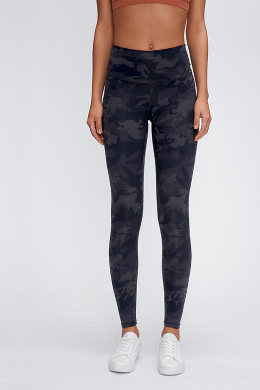 Millennia Wide Seamless Band Waist Sports Leggings - felvior