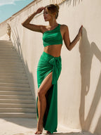 Single Shoulder Top and Skirt Set