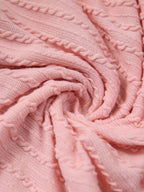 Textured Round Neck Short Sleeve Top