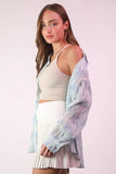 VERY J Plus Size Oversized Printed Button Up Shirt - felvior