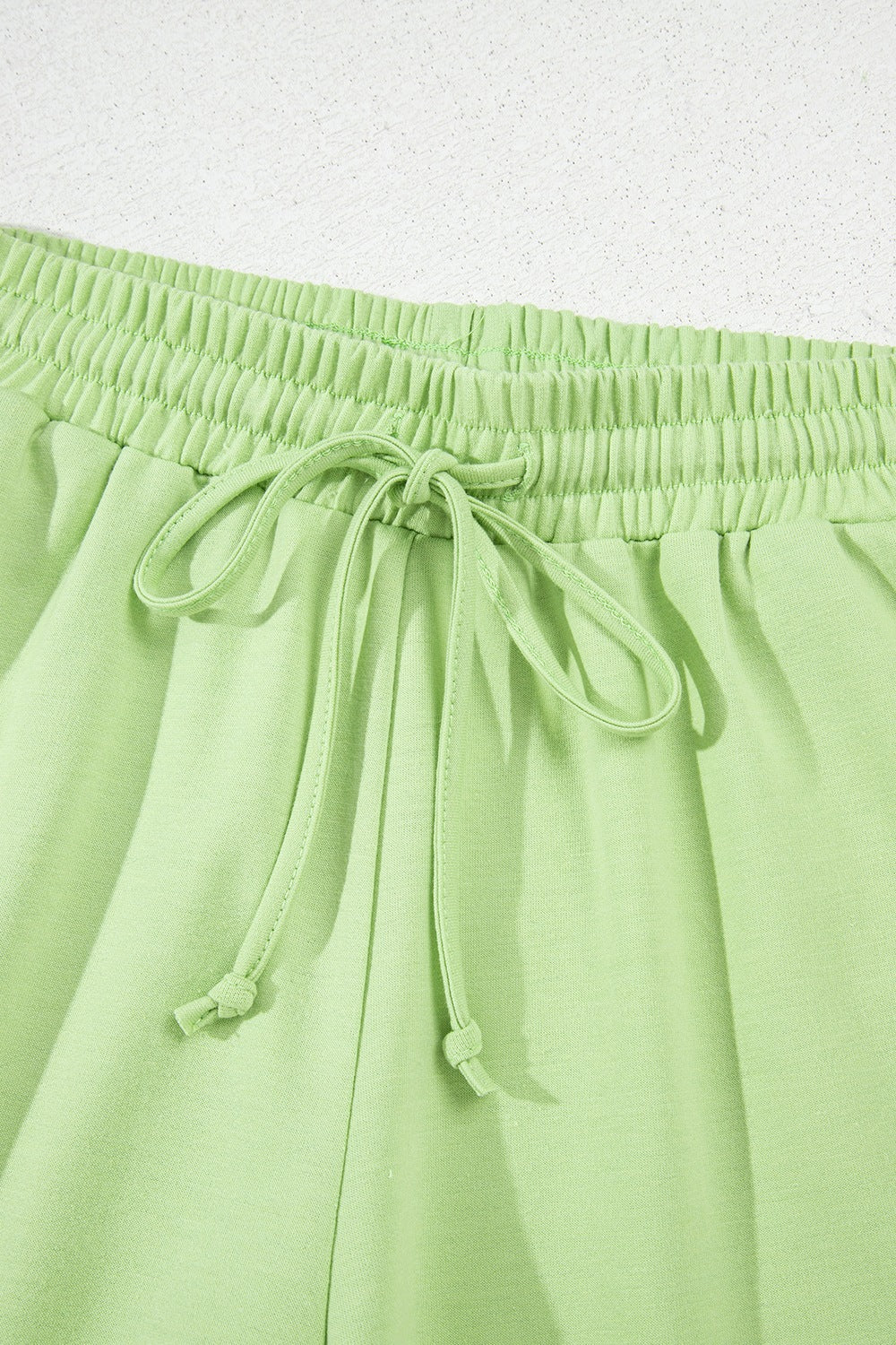 Loose V Neck Half Sleeve Tee and Drawstring Shorts Plus Size