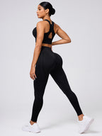 Round Neck Wide Strap Tank and Leggings Active Set