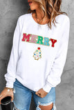 MERRY Round Neck Long Sleeve Sweatshirt - felvior
