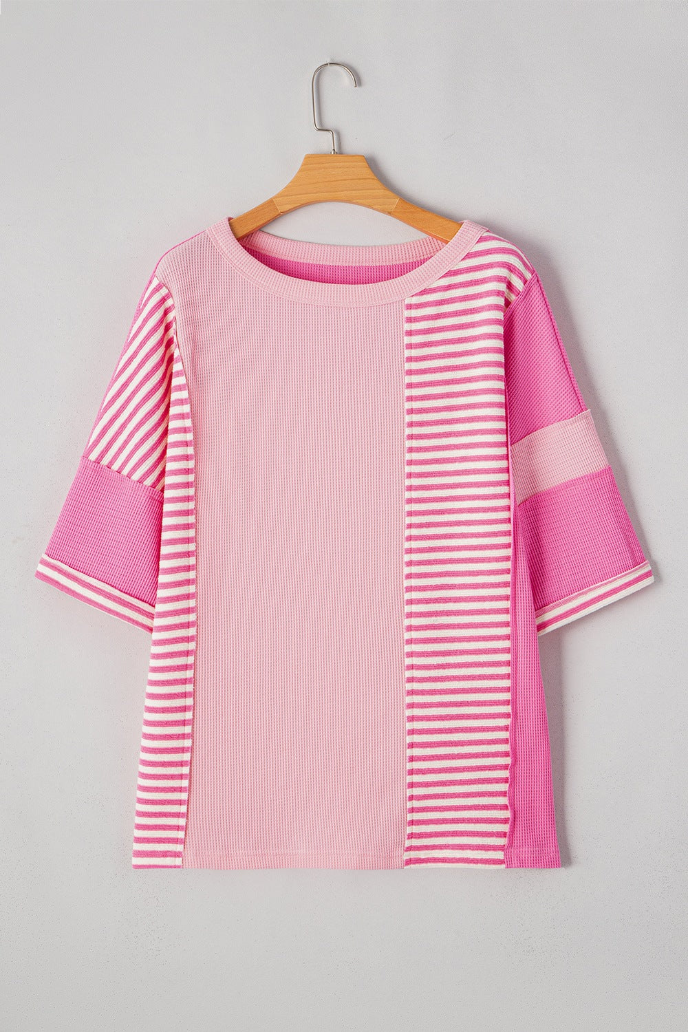 Stripe Color Block Half Sleeve T Shirt