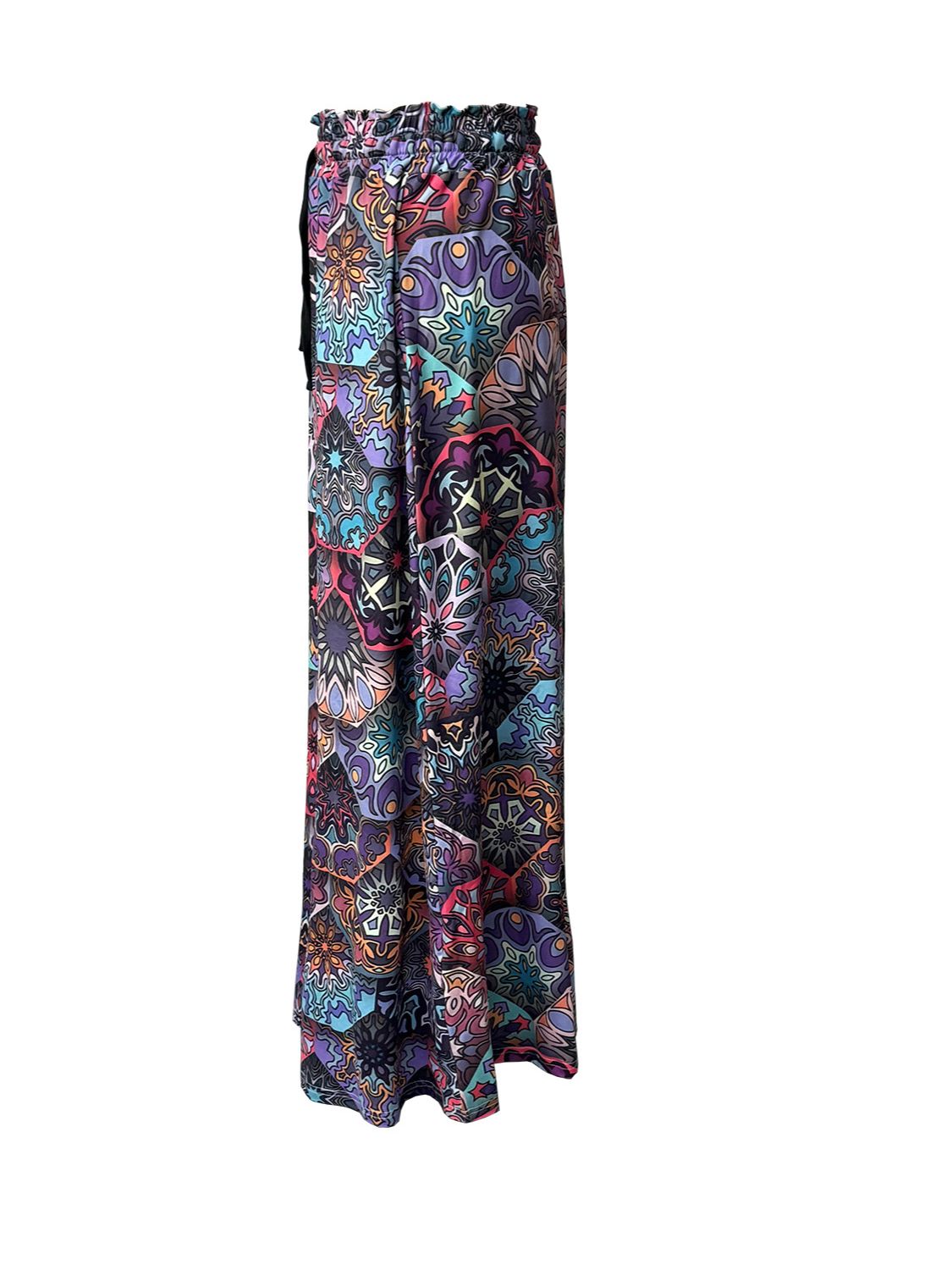 Printed Maxi Skirt with Pockets - felvior