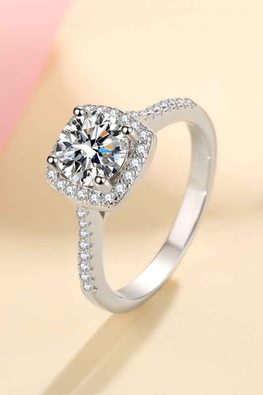 1 Carat Moissanite 925 Sterling Silver Ring - felvior