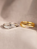 925 Sterling Silver Inlaid Zircon Ring - felvior