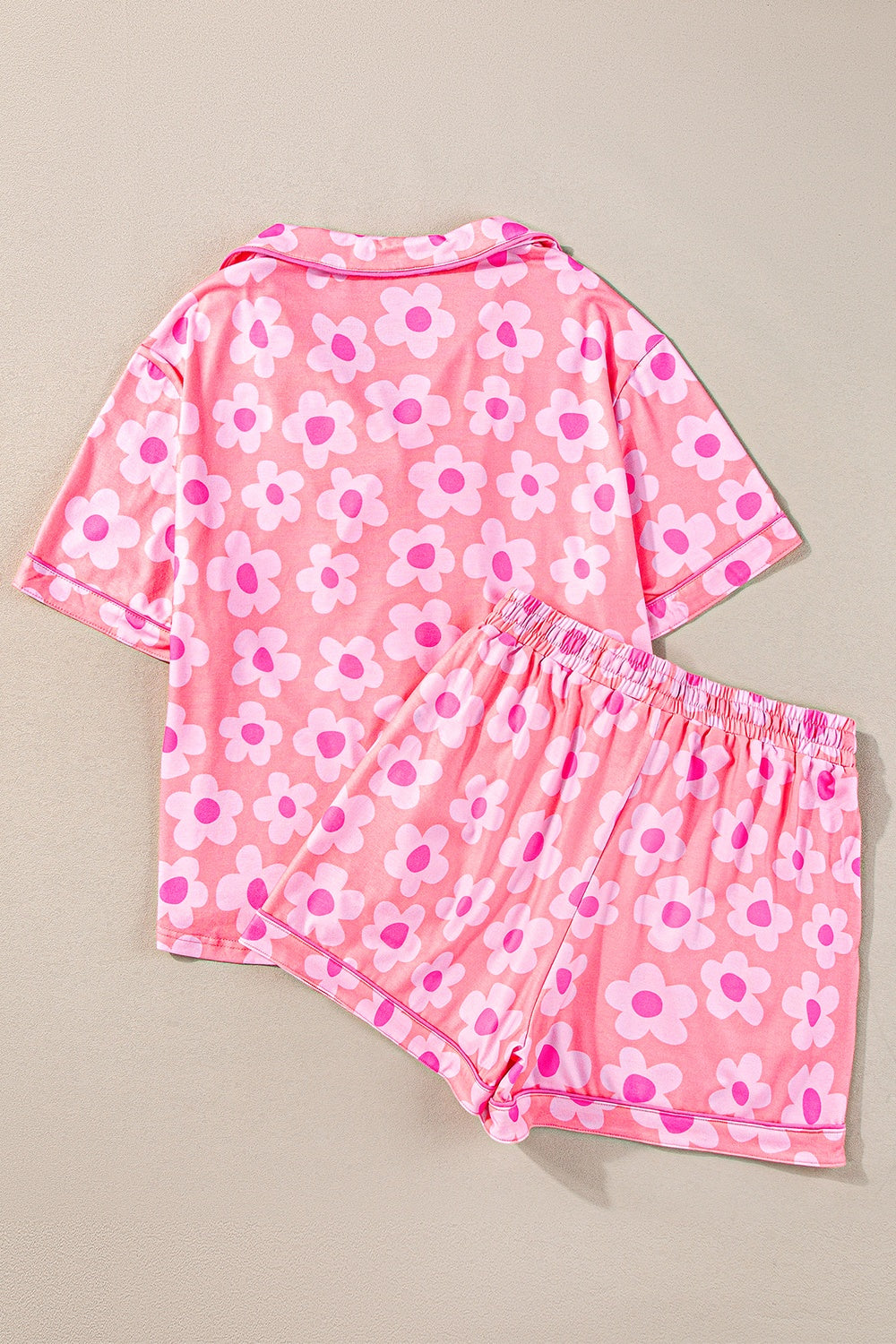 Pocketed Flower Half Sleeve Top and Shorts Lounge Set - felvior