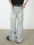 Men's Wide Leg Jeans with Pockets