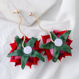 Alloy Rose Dangle Earrings - felvior