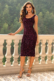 Sequin Sleeveless Slit Dress - felvior