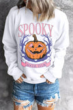 Jack-O'-Lantern Round Neck Long Sleeve Sweatshirt - felvior