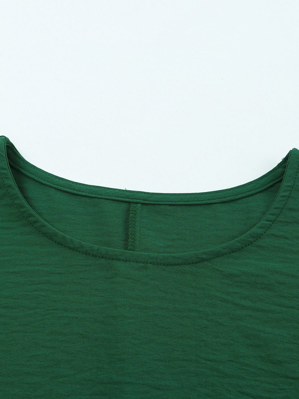 Round Neck Three-Quarter Sleeve Blouse