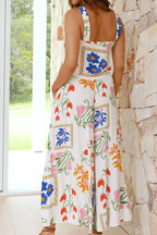 Printed Square Neck Top and Pants Set