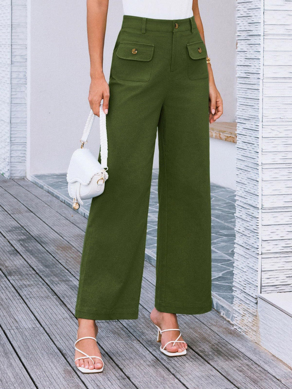 High Waist Wide Leg Pants
