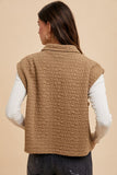 Annie Wear Puzzle Quilted Snap Down Vest Coat - felvior