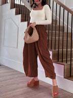 Full Size Drawstring Pants with Pockets Plus Size