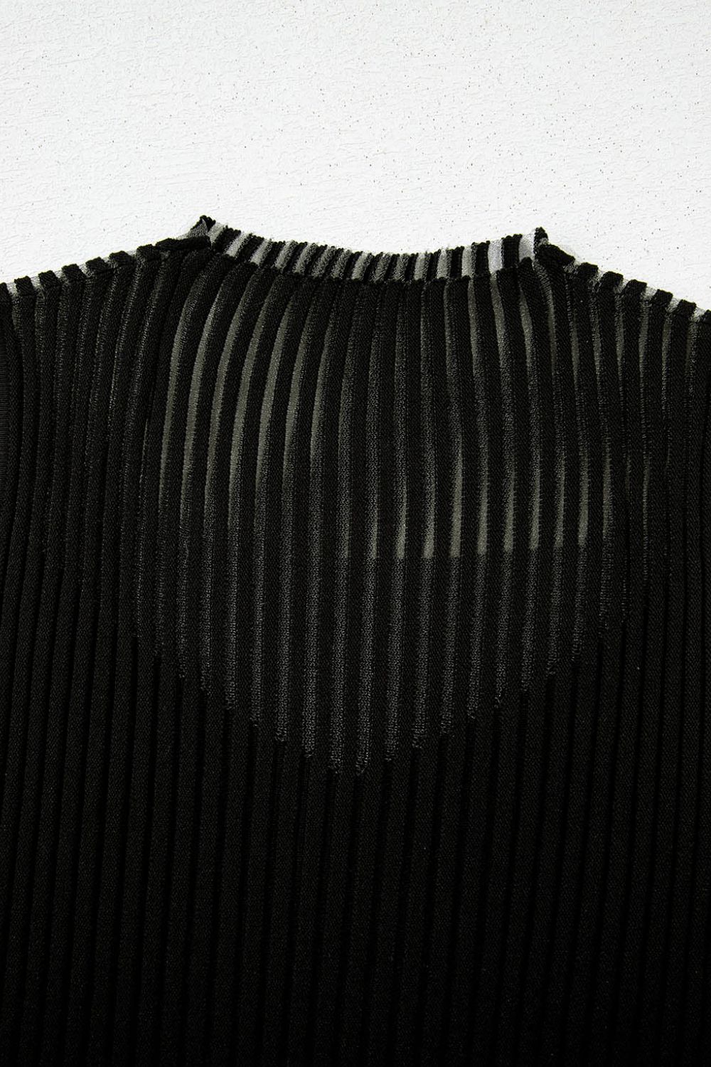 Ribbed Texture Mesh Knit Tank - felvior