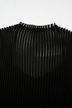 Ribbed Texture Mesh Knit Tank