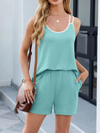 Double Spaghetti Strap Cami and Shorts Set
