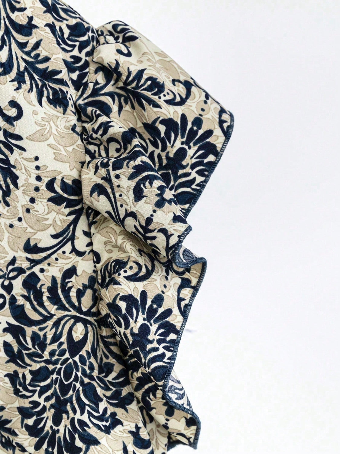 Printed Ruffled Cap Sleeve Top and Pants Set