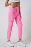 Star Raw Hem Distressed Jeans - felvior