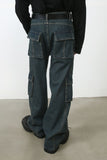 Men's Baggy Jeans with Cargo Pockets - felvior