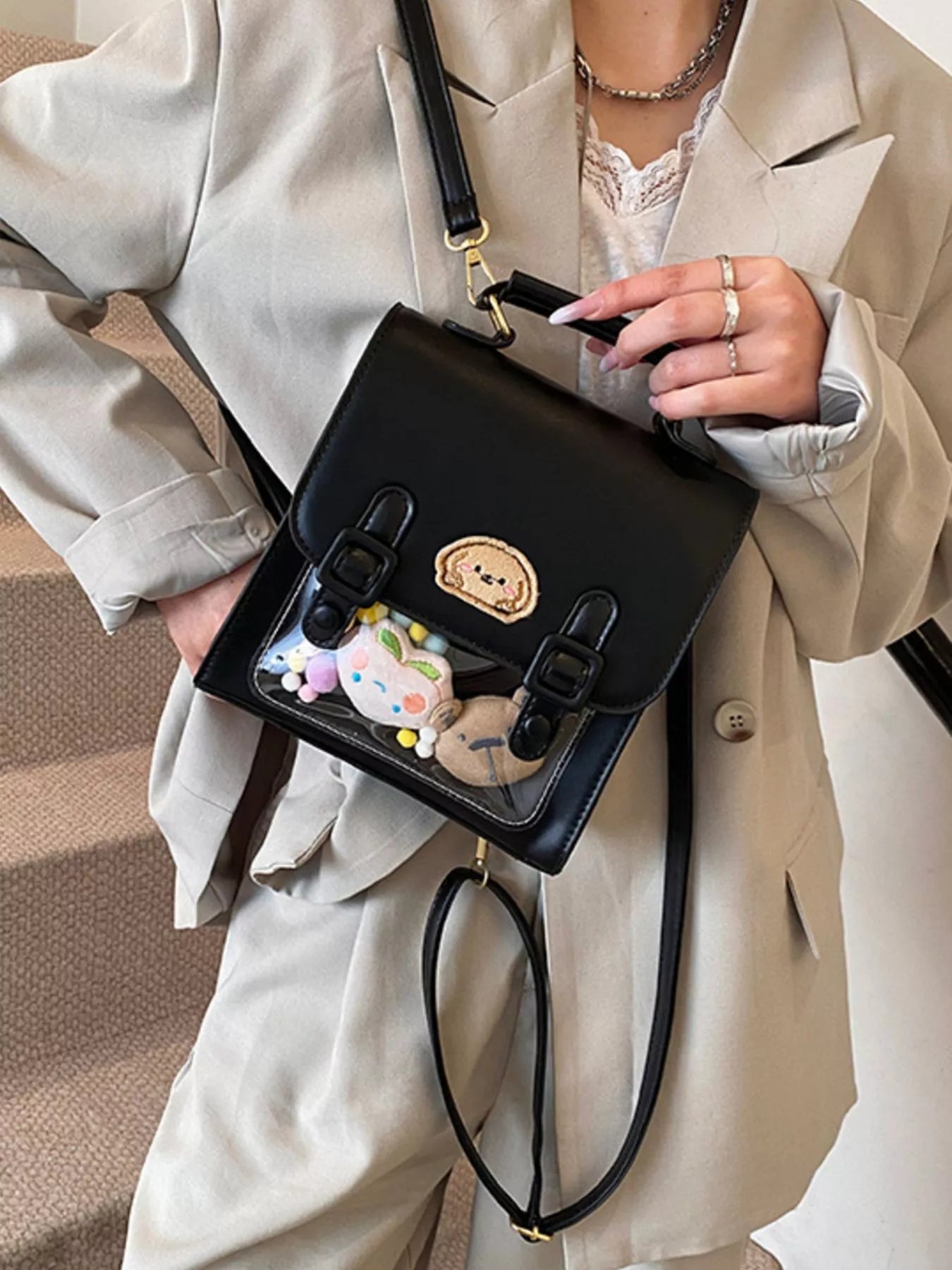 Cartoon Patch Decor Backpack Bag Secondary image