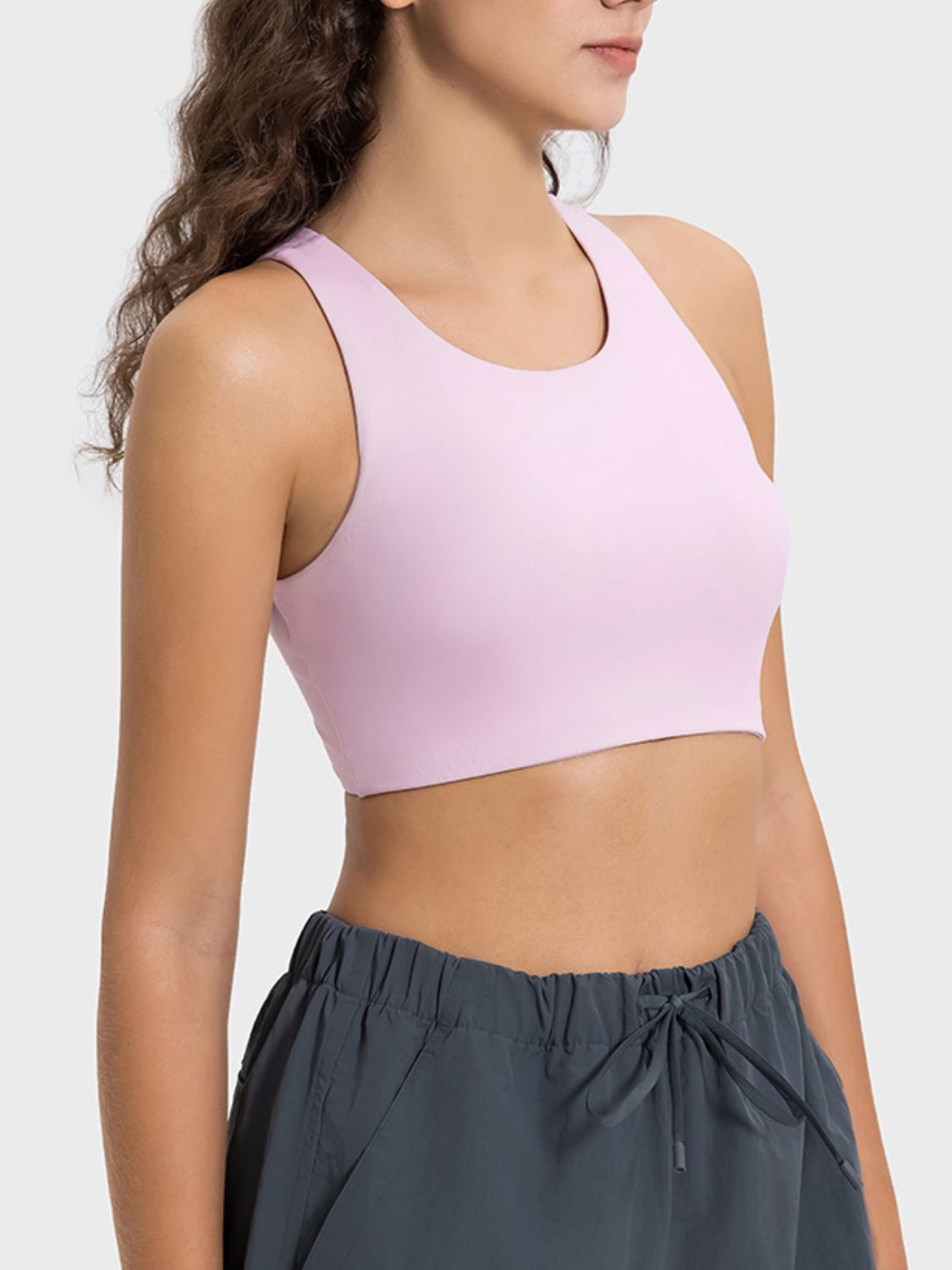 Millennia Cutout Round Neck Active Tank - felvior