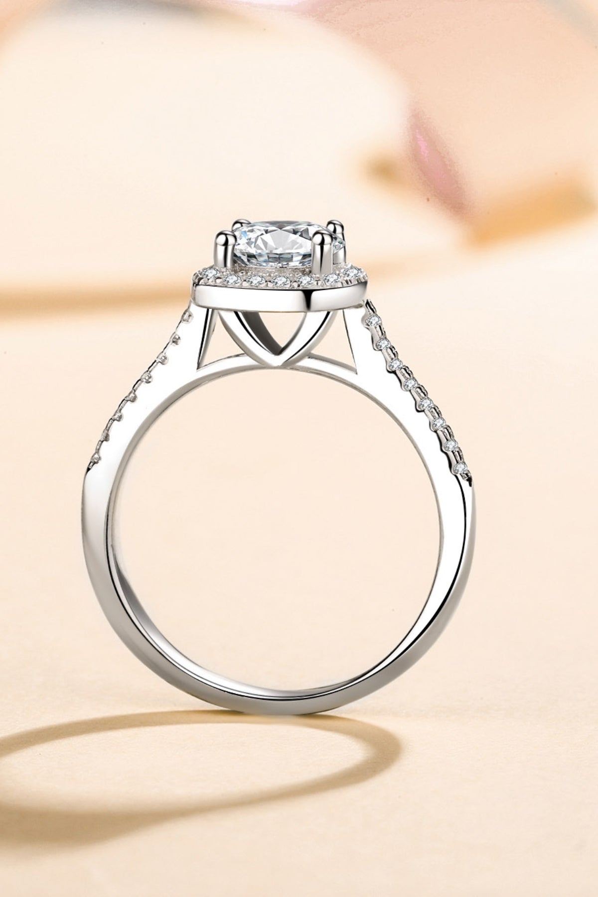 1 Carat Moissanite 925 Sterling Silver Ring - felvior