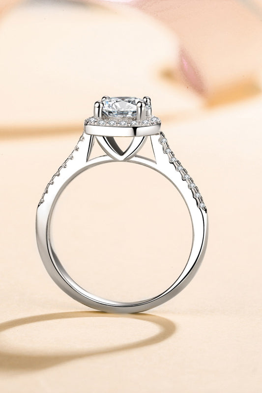 1 Carat Moissanite 925 Sterling Silver Ring - felvior
