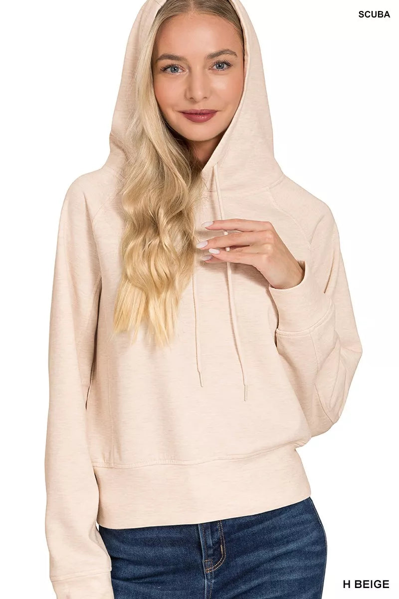 Zenana Drawstring Scuba Hoodie Image secondaire du produit