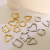 Titanium Steel Geometric Huggie Earrings - felvior