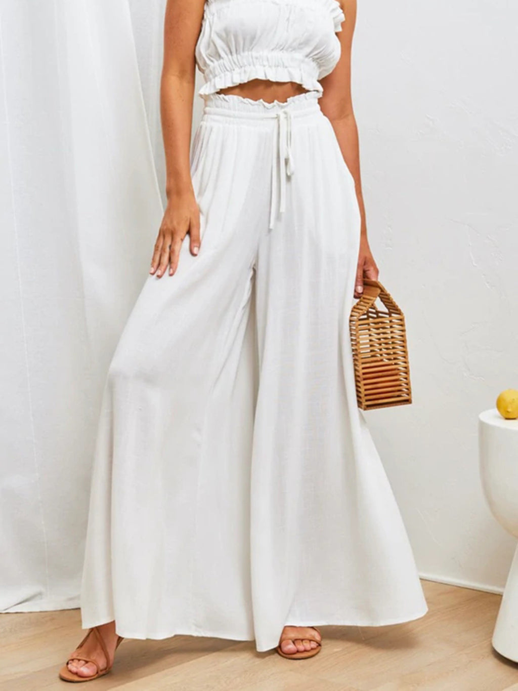 High Waist Wide Leg Pants