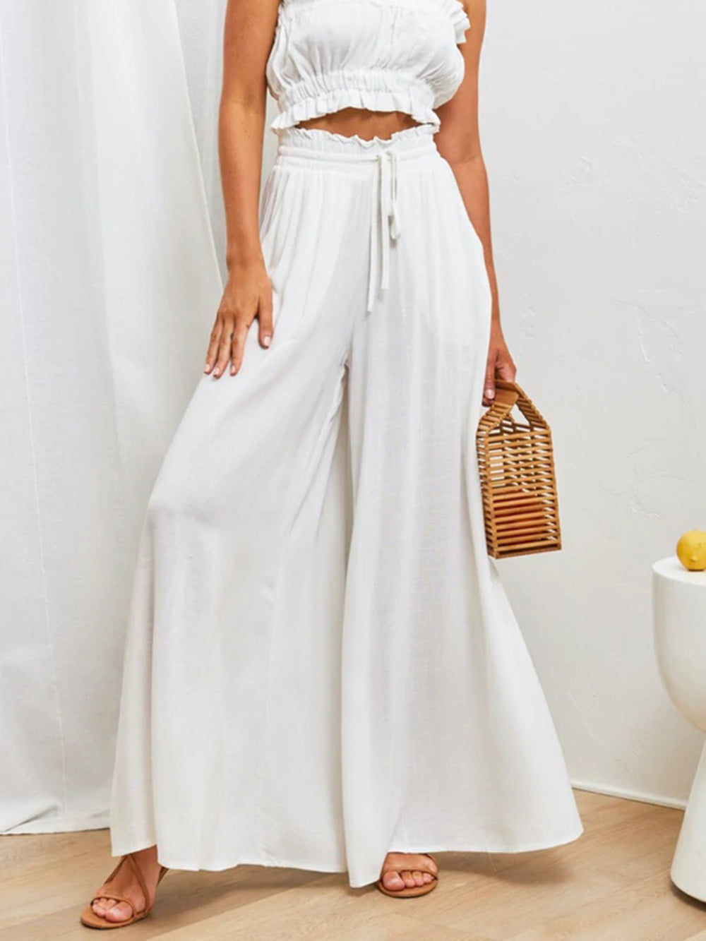 High Waist Wide Leg Pants