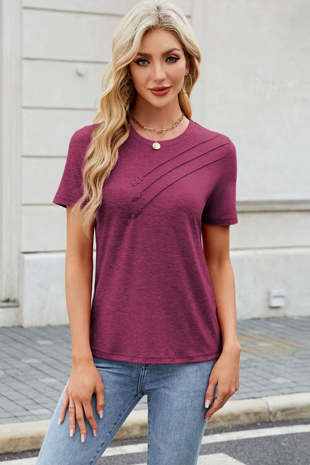 Round Neck Short Sleeve T-Shirt