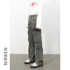 Men's Mid Rise Jeans with Cargo Pockets