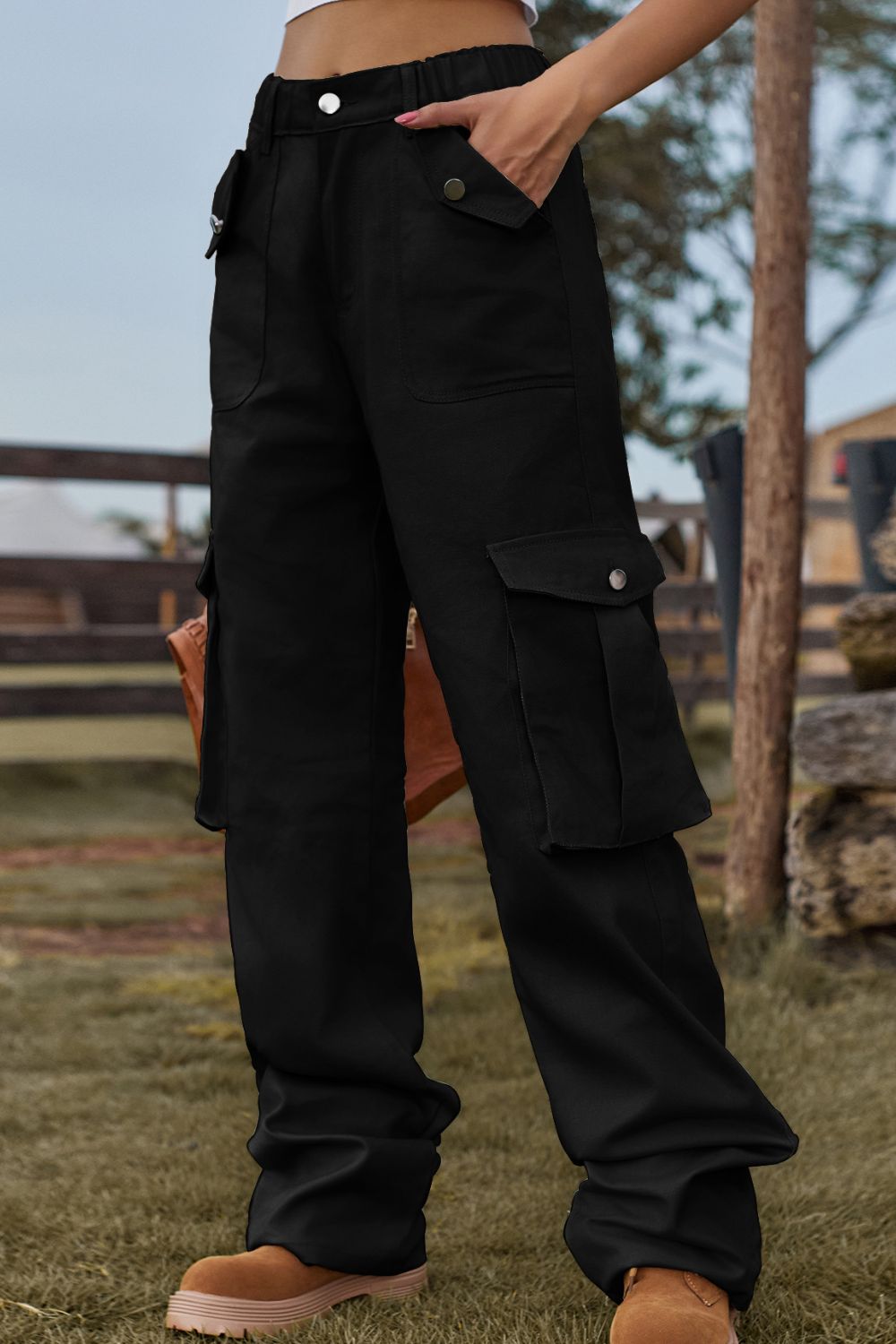 Loose Fit Long Jeans with Pockets - felvior