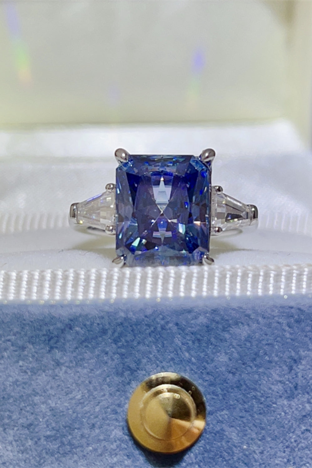 5 Karat Moissanit 925 Sterling Silber Ring Zweitbild