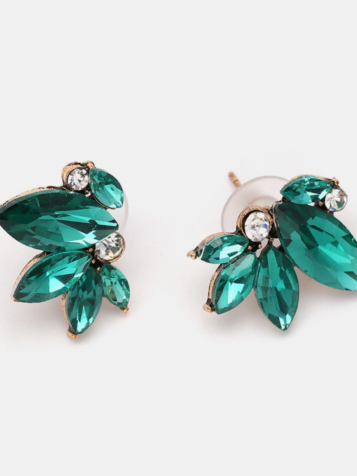 Alloy Rhinestone Flower Stud Earrings - felvior
