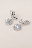 2 Carat Moissanite 925 Sterling Silver Heart Earrings - felvior