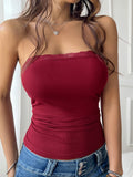 Devine Lace Detail Tube Top - felvior
