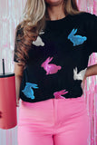 Easter Bunny Round Neck T-Shirt