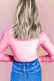 Bow Round Neck Long Sleeve Top - felvior