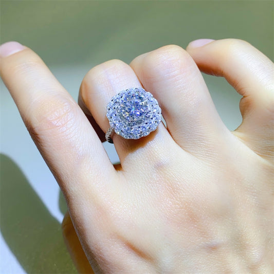 2 Carat Moissanite 925 Sterling Silver Ring - felvior