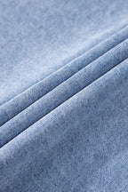 Button Down Short Sleeve Denim Dress