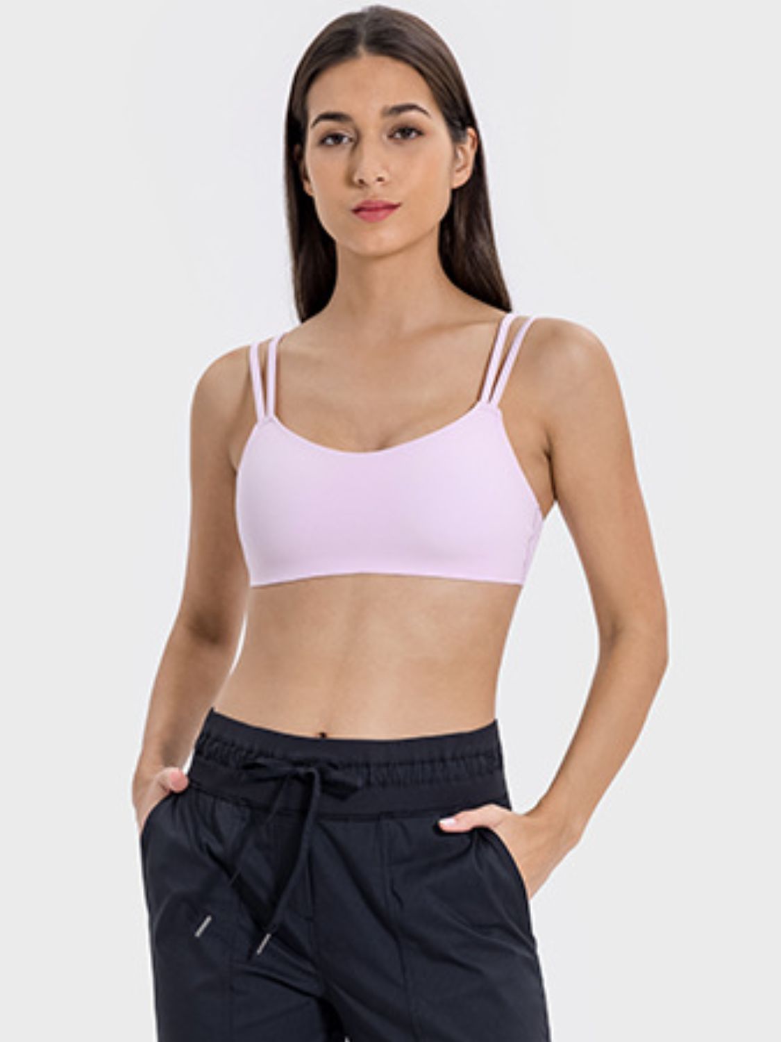 Millennia Scoop Neck Double Strap Active Cami - felvior