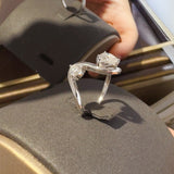 1.3 Carat Moissanite 925 Sterling Silver Irregular Shape Ring - felvior